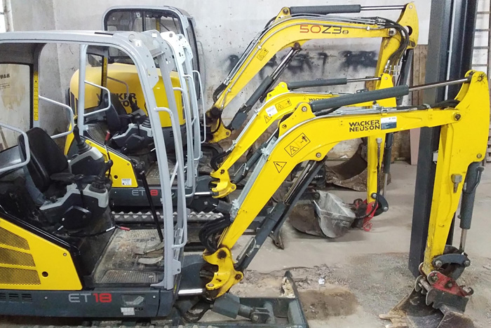 Bagger verschiedene Gr&ouml;&szlig;en